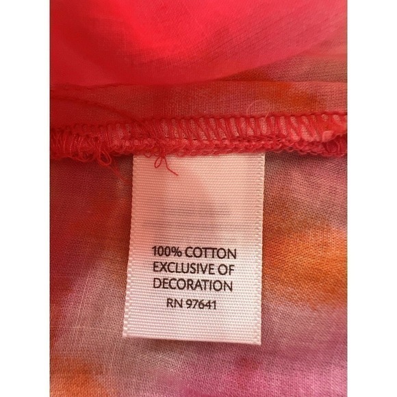 J. Jill Tie Dye Beaded Embroidered Long Sleeve Tunic Blouse Pink Size‎ X Small - Picture 4 of 4